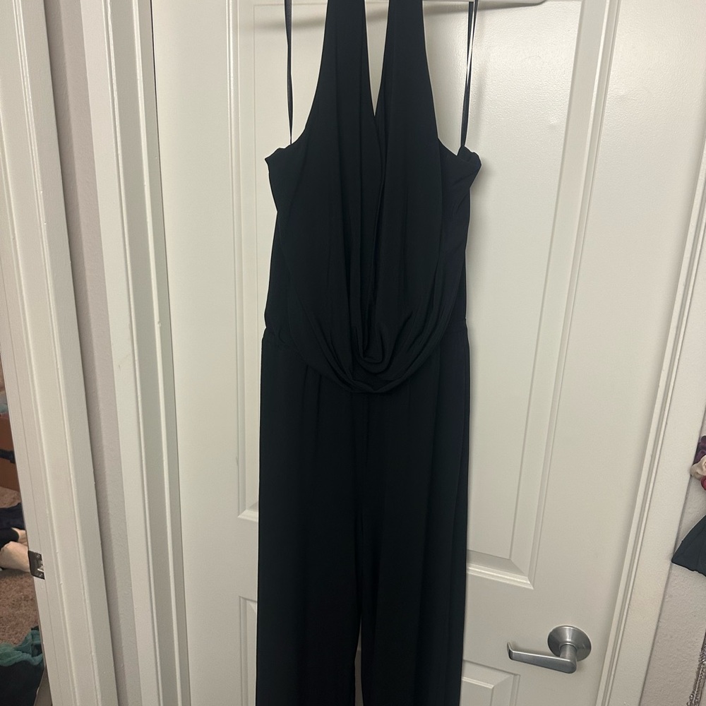 INC International Concepts Black Halter Jumpsuit